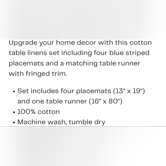 NWT Table Runner & Placemats - Picture 2 of 2